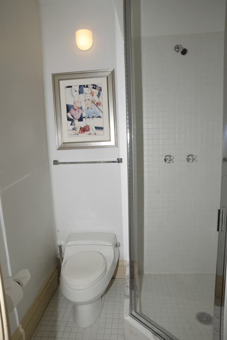 Compact Bathroom — Tiles & Shower