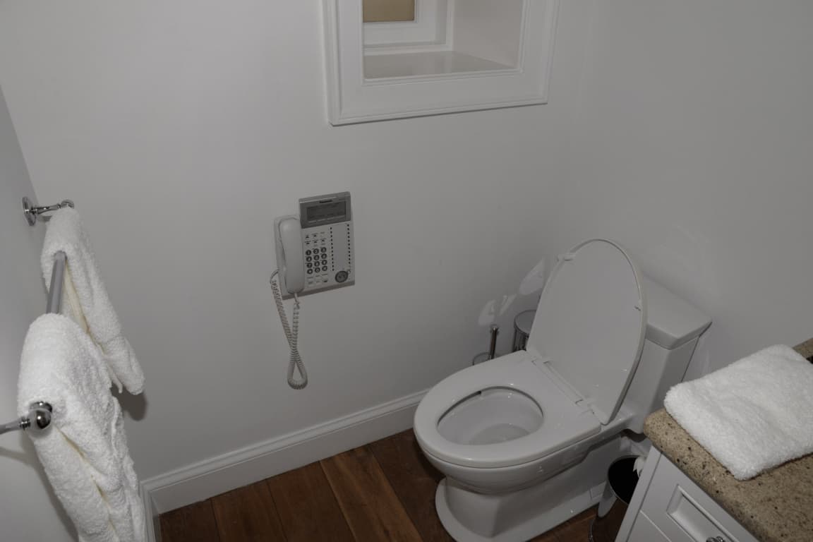 Compact Bathroom — White Fixtures